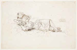 Gjeterinne hviler av Winslow Homer