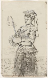 gjeterinne, ca. 1878. av Winslow Homer
