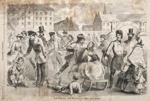 Skating i Boston, 1859. av Winslow Homer