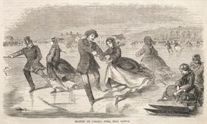 Skating på Jamaica Pond, nær Boston, 1859. av Winslow Homer