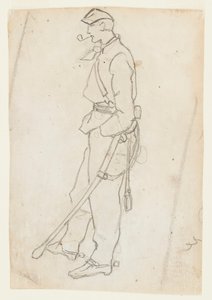 Soldat med sverd og rør av Winslow Homer