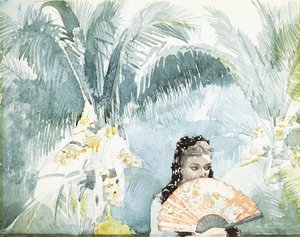 Spansk jente med vifte, 1885 av Winslow Homer