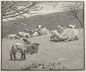 Vårlam, 1880. av Winslow Homer