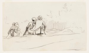 Hekken utsikt over to kanoer av Winslow Homer