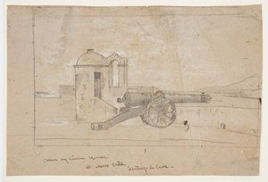 Studie for "Searchlight, Harbour Entrance, Santiago de Cuba" av Winslow Homer