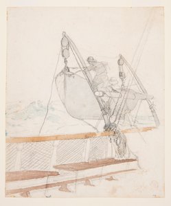 Studie for "The Signal of Distress" av Winslow Homer