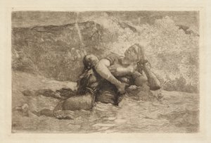 Studie til Understrøm av Winslow Homer
