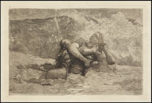 Studie for Undertow, ca. 1886 av Winslow Homer