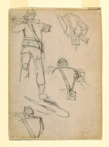 Studie av soldater som tar sikte av Winslow Homer