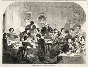 Thanksgiving Day - Middagen, 1858. av Winslow Homer