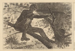 The Army of the Potomac - A Sharp-Shooter on Picket Duty, 1862. av Winslow Homer