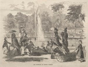 Fontenen ved Boston Common, 1857. av Winslow Homer
