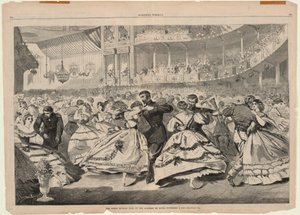Det store russiske ballet ved Musikkhøgskolen, 5. november 1863, fra Harper av Winslow Homer
