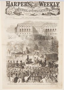Den første prosesjonen i Washington passerer porten til Capitol Grounds, fra Harper