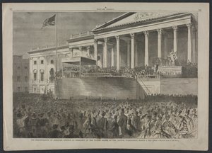 Innsettelsen av Abraham Lincoln som president i USA, 4. mars 1861, 1861. av Winslow Homer