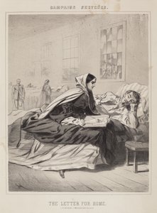 The Letter for Home Campaign Skisser. av Winslow Homer