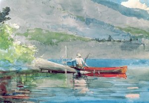 Den røde kanoen, 1884 av Winslow Homer