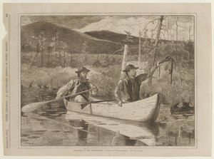 Fangst med feller i Adirondack-fjellene av Winslow Homer