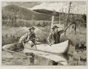 "Fangst i Adirondacks" av Winslow Homer