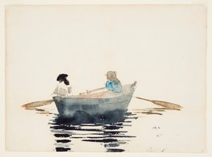 To jenter i en robåt av Winslow Homer