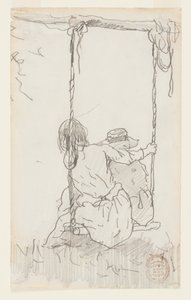 To jenter på huske av Winslow Homer