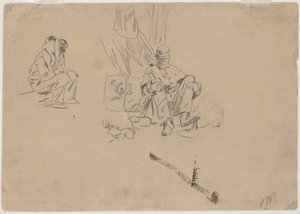 To soldater hviler [verso] av Winslow Homer