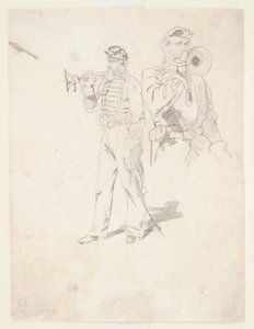 To studier av en bugler av Winslow Homer