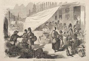 Utsikt i South Market Street, Boston, 1857. av Winslow Homer