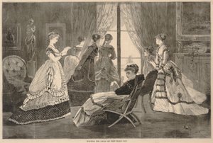 Venter på anrop på nyttårsdagen, fra Harper#39;s Bazar, 2. januar 1869 av Winslow Homer