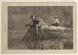 Venter på napp av Winslow Homer