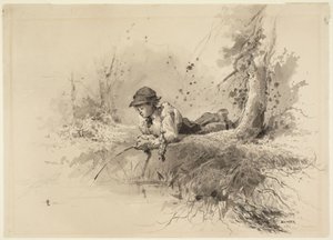 Venter på napp av Winslow Homer
