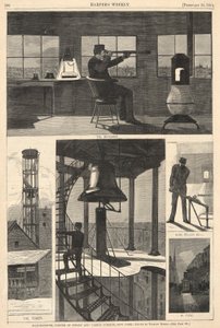 Watch-Tower, Corner of Spring og Varick Streets, New York, fra Harper av Winslow Homer