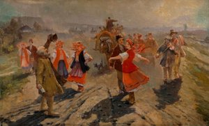 Brudeprosesjon nær Orel av Wladimir Jegorowitsch Makowski