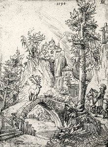 St. Hubertus foran hjortmiraklet