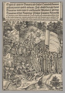Bayerske krig, plate 18 fra historiske scener fra livet til keiser Maximilian I fra triumfbuen