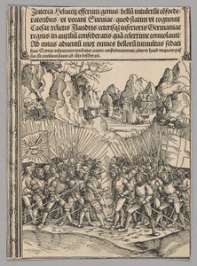 Swiss War, plate 16 fra historiske scener fra livet til keiser Maximilian I fra triumfbuen