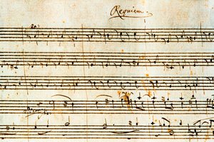 Autografpartitur av Requiem, K. 626 av den østerrikske komponisten Wolfgang Amadeus Mozart (1756-1791)