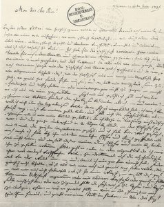 Håndskrevet brev til faren. Wien 13. juni 1781 av Wolfgang Amadeus Mozart