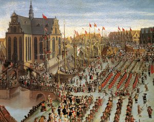 Frederik III erklærer den danske kronen arvelig foran generalstatene i København i 1660, maleri av Wolfgang Heimbach (1605-1678)