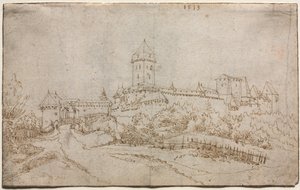 Utsikt over et slott (recto)