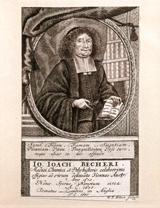 Portrett av Johann Joachim Becher (gravering) av Wolfgang Philipp Kilian