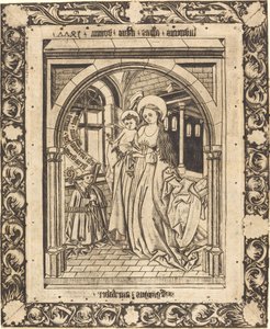 Madona și Pruncul cu starețul Ludwig von Churchwaldennorwegian av Wolfgang The Goldsmith after Master E.S.