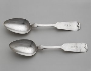 Dessertskjeer, ca. 1860–1870 (sølv)