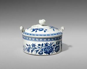 Butter Tub, ca. 1770-1783 (myklimt porselen med overføringstrykk) av Worcester Porcelain Manufactory