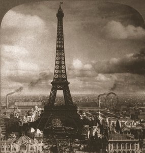 Eiffeltårnet, 300 meter høyt, over Seinen fra Trocadero, Paris, Frankrike, 1901.