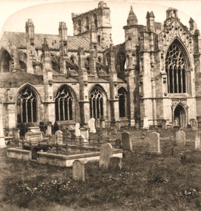 Melrose Abbey, Melrose, Skottland, 1896. av Works and Sun Sculpture Studios