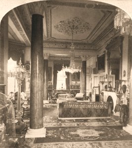 The Drawing Room, Queen Victorias Marine Residence, Osborne House, I.O.W, 1900. av Works and Sun Sculpture Studios