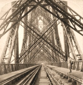 The Great Forth Bridge, Skottland, 1896. av Works and Sun Sculpture Studios