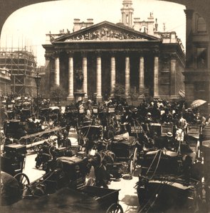 The Royal Exchange, London, 1896. av Works and Sun Sculpture Studios