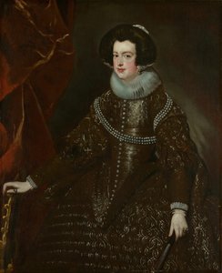 Isabella av Bourbon, kone til Filip IV av Spania, ca. 1632. av Workshop of Diego Velazquez
